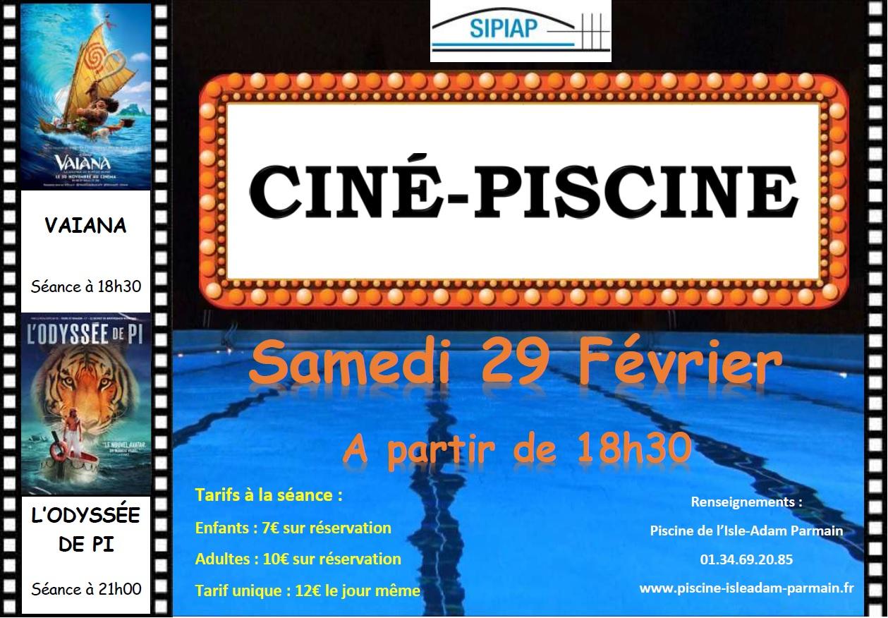 Soirée Ciné-Piscine Samedi 29 Février 2020